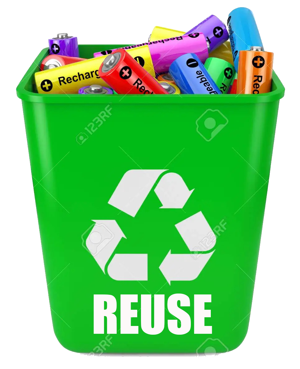 Green bucket for a reuse bin